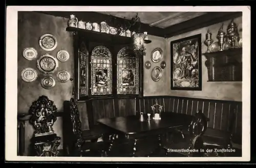 AK Berlin, Restaurant und Weinhandlung Old Inn, Bes. Erich Haupt, Unter den Linden 16, Stammtischecke