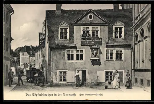 AK Leipzig, Töpferhäuschen in der Burggasse