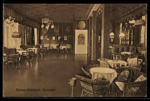 AK Bremen, Corso-Cabaret, Kaiserstrasse 26, Innenansicht