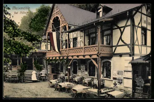 AK Dresden-Pillnitz, Gasthaus Meixmühle