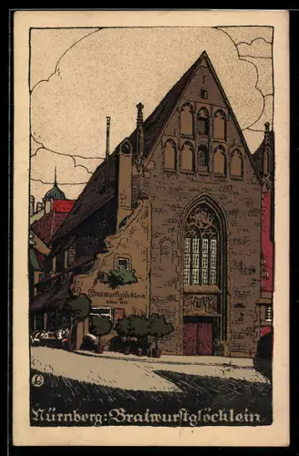 Steindruck-AK Nürnberg, Bratwürstglöcklein