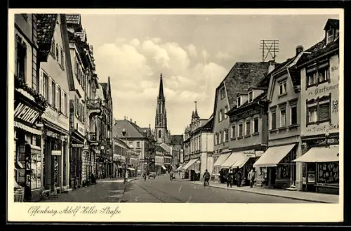 AK Offenburg, Partie in der Strasse