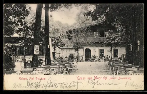 AK Berlin-Wannsee, Restaurant Moorlake Friedrich Braumann