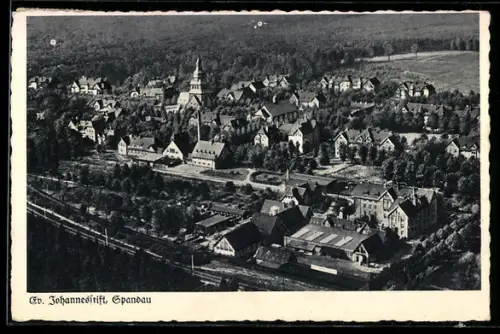 AK Berlin-Spandau, Ev. Johannesstift, Gesamtansicht, Fliegeraufnahme