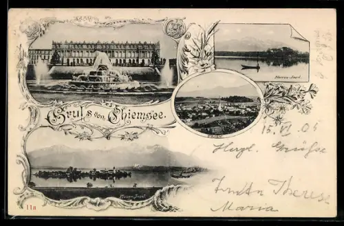 AK Chiemsee, Herren-Insel, Frauen-Insel, Gesamtansicht
