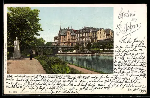 AK St. Johann /Saar, Louisenbrücke