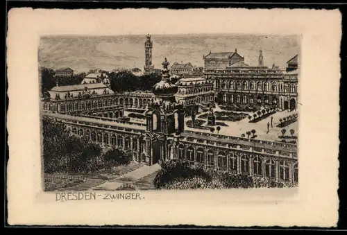 Künstler-AK Dresden, Zwinger