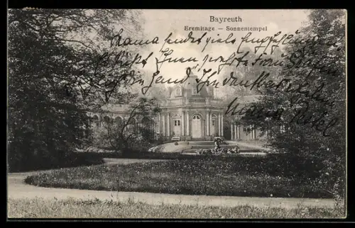 AK Bayreuth, Eremitage, Sonnentempel