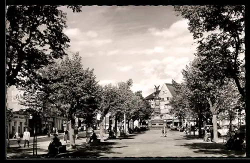 AK Siegburg, Marktplatz mit Säule