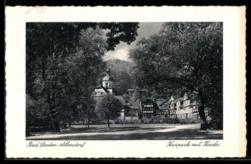 AK Bad Sooden-Allendorf, Kurpark mit Kirche
