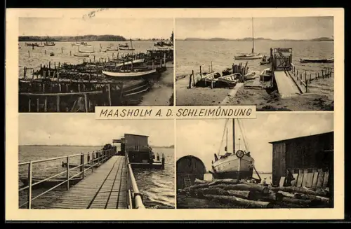 AK Maasholm a. d. Schleimündung, Hafen, Boote, Steg