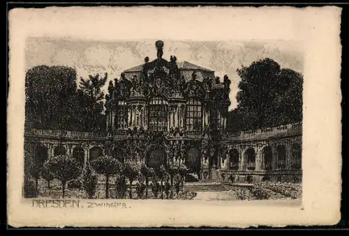 Künstler-AK Dresden, Der Zwinger