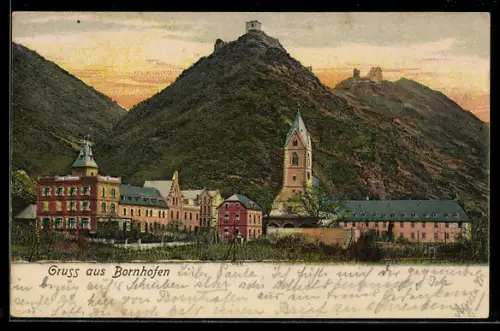 AK Bornhofen, Kloster, feindliche Brüder