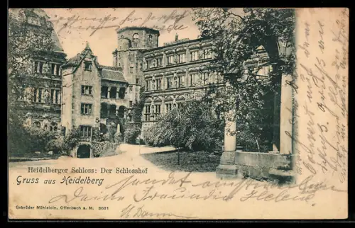 AK Heidelberg, Schloss, Schlosshof