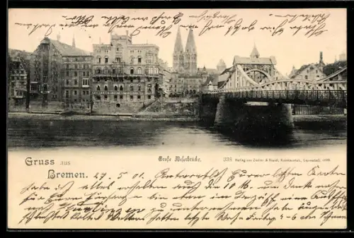 AK Bremen, Grosse Weserbrücke
