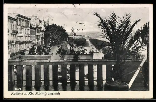 AK Koblenz a. Rh., Rheinpromenade