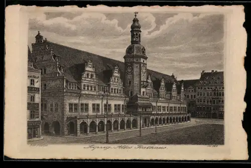 Künstler-AK Leipzig, Altes Rathaus