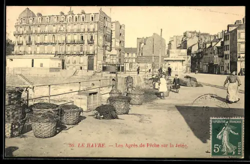 AK Le Havre, Les Agrès de Pêche sur la Jetée