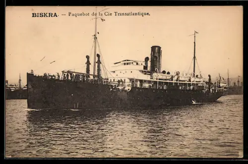 AK Biskra, Paquebot de la Cie Transatlantique
