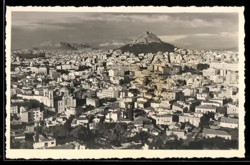 AK Athen, Panorama mit dem Lycabettus