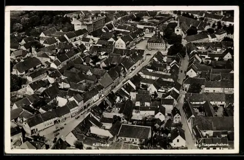 AK Kölleda, Fliegeraufnahme des Ortes