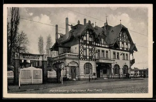 AK Markkleeberg, Blick auf Forsthaus Raschwitz