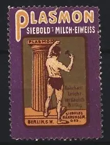 Sammelbild Berlin, Plasmon, Siebold`s Milch-Eiweiss, Bildhauer vor Säule
