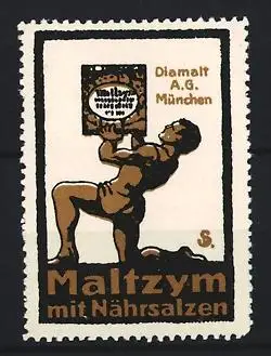 Reklamemarke München, Diamalt A. G., Maltzym mit Nährsalzen