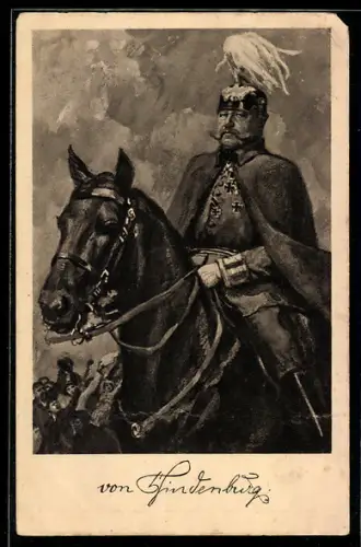 AK Paul von Hindenburg zu Pferd