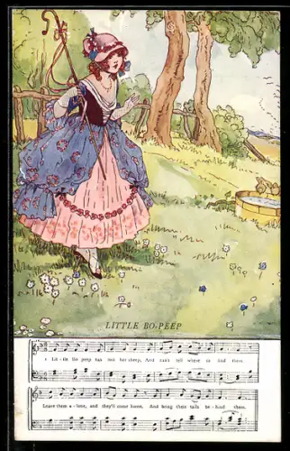 AK Liedtext und Musiknoten Little Bo-Beep