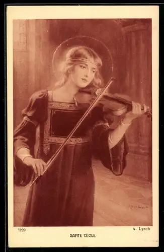 AK Sainte Cecilie mit Geige