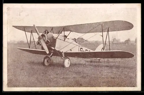 AK Britisches Jagdflugzeug vom Typ Gloster Grebe