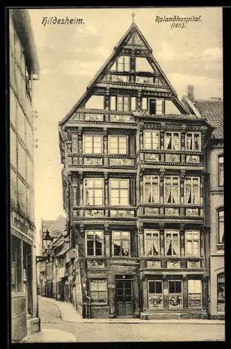 AK Hildesheim, Partie am Rolandhospital aus dem Jahr 1611