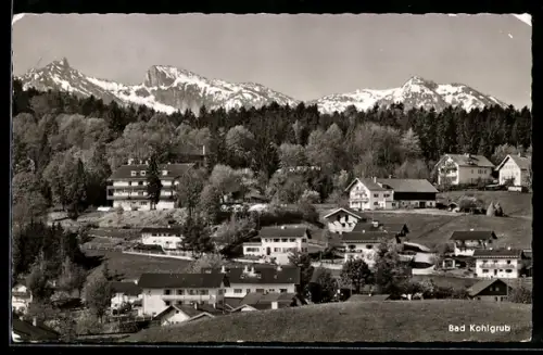 AK Bad Kohlgrub, Teilansicht m. Blick auf Teufelstättkopf, Laberock und Hennenkopf