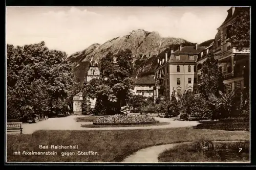 AK Bad Reichenhall, Ortspartie m. Axelmannstein, Stauffen