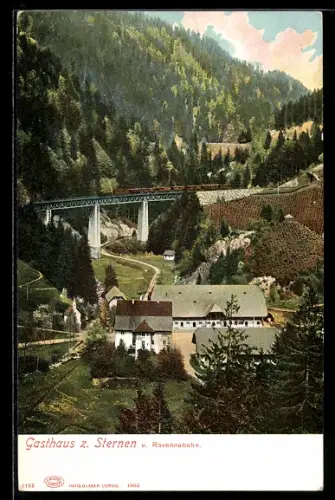 AK Höllsteig, Gasthaus z. Sternen, Ravennabahn