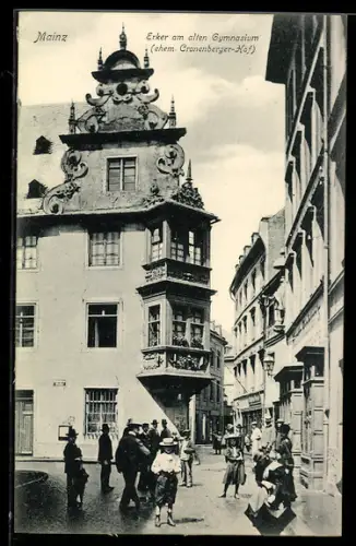AK Mainz, Erker am alten Gymnasium, ehem. Cronenberger-Hof