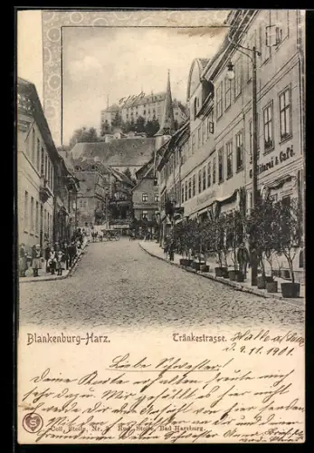 AK Blankenburg / Harz, Blick in die Tränkestrasse