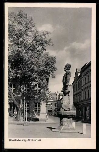 AK Perleberg, Strassenpartie mit Roland