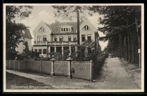 AK Ostseebad Brunshaupten, Blick auf das Post-Erholungsheim