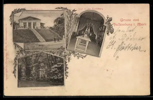 AK Falkenberg i. Mark, Karlsburg, Inneres Saal, Sophien-Tempel