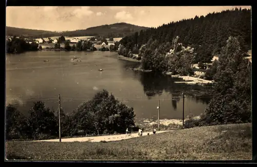 AK Sohland /Spree, Stausee u. Ort, Waldlandschaft
