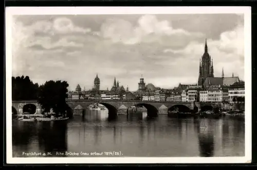 AK Alt-Frankfurt, Alte Brücke, neu erbaut 1914/26