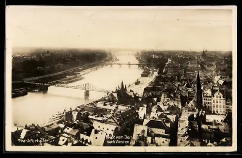 AK Alt-Frankfurt, Blick vom Dom nach Westen