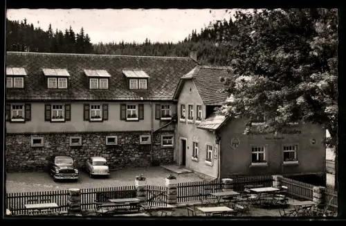 AK Presseck /Enchenreuth, Pension Waldfrieden, Inh. Hans Helgerth, Biergarten, Frankenwald
