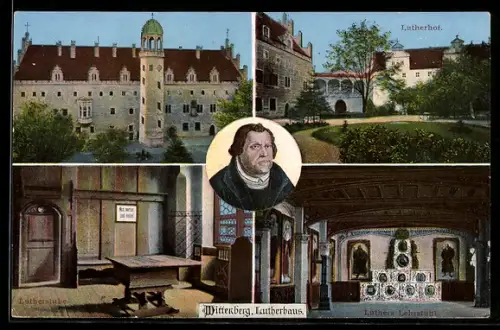 AK Wittenberg, Lutherhaus, Lutherhof, Lutherstube, Luthers Lehrstuhl, Portrait