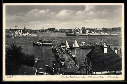 AK Kiel, Hafenbild an der Reventlou-Brücke