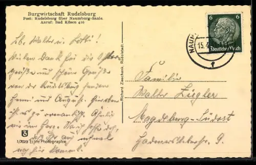 AK Rudelsburg a. d. Saale, Rudelsburg und Saaleck