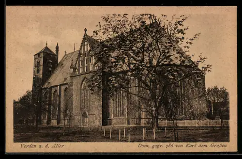 AK Verden a. d. Aller, Dom, gegr. 786 von Karl dem Grossen
