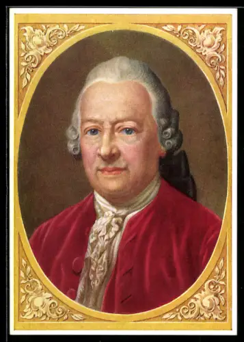 AK Portrait Wolfgang Georg Welck, Oberpostamsdirektor zu Leipzig von 1752 bis 1780, Ganzsache